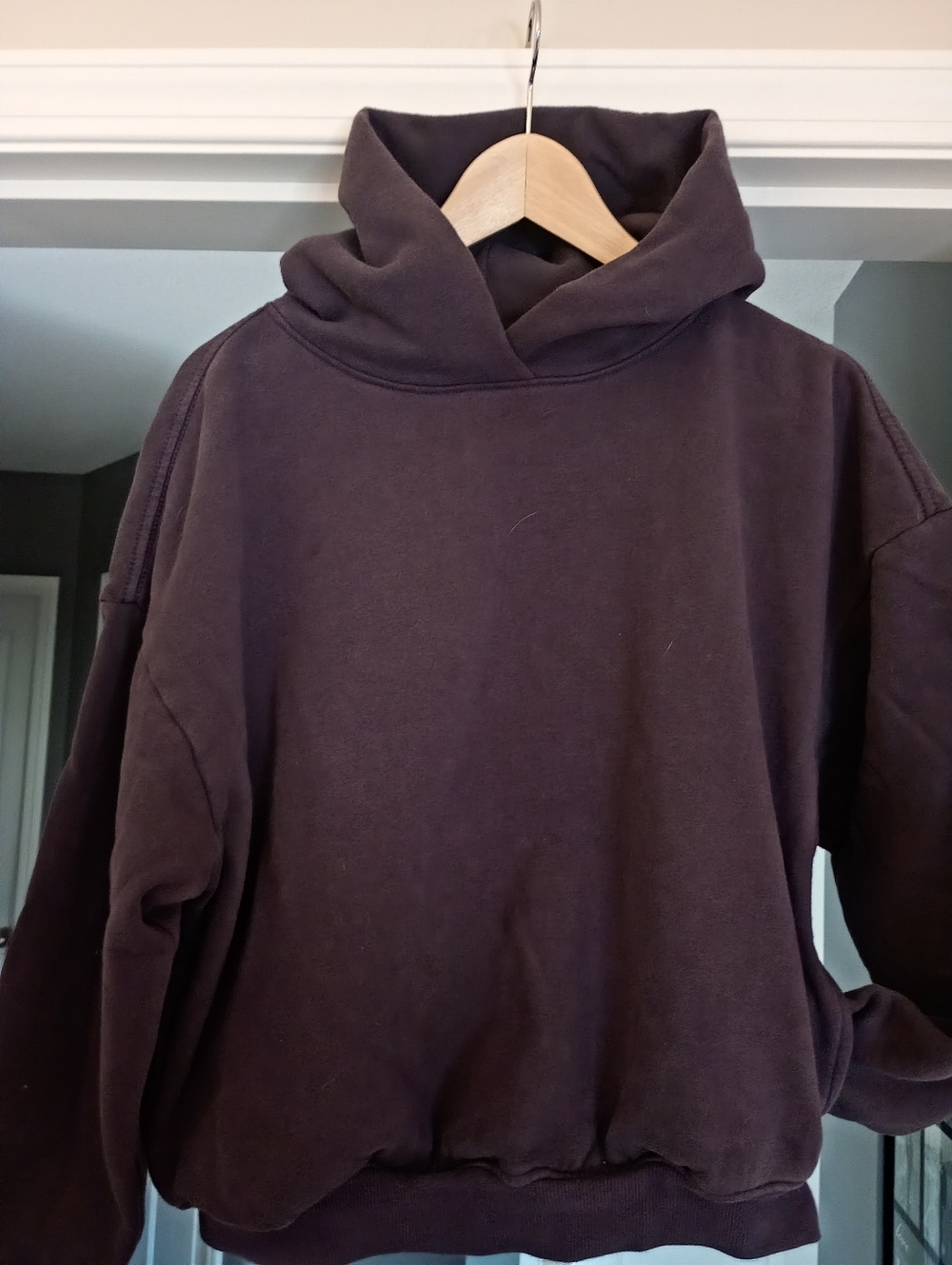 Garage Dark Purple Hooded Pullover Side Pockets Sweatshirt (XXS)